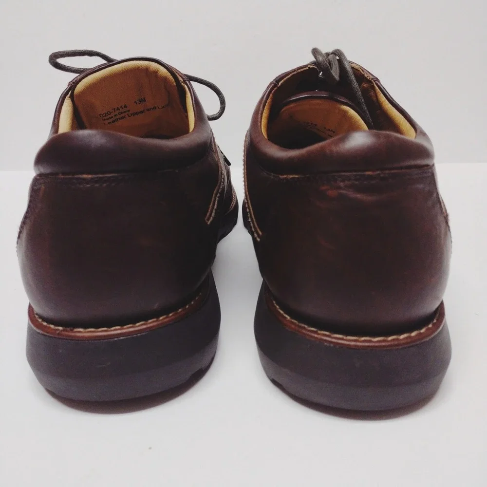 Johnston & Murphy Mens 13M Tyndall Brown Leather Cap Toe‎ Oxford 020-7414 Dress